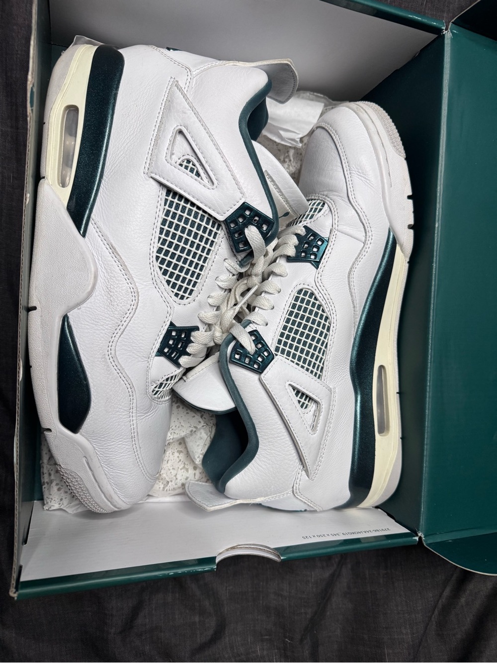Jordan 4 retro White and oxidized Green Retro Sneakers